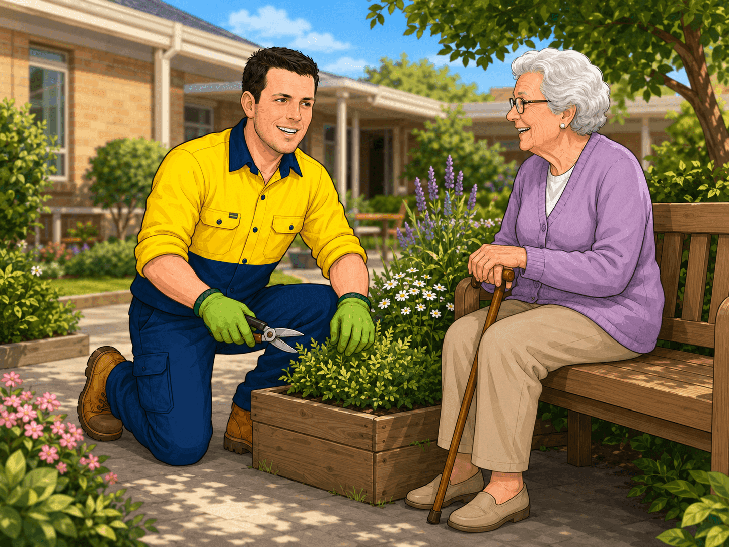 Aged care garden support — for elderly clients