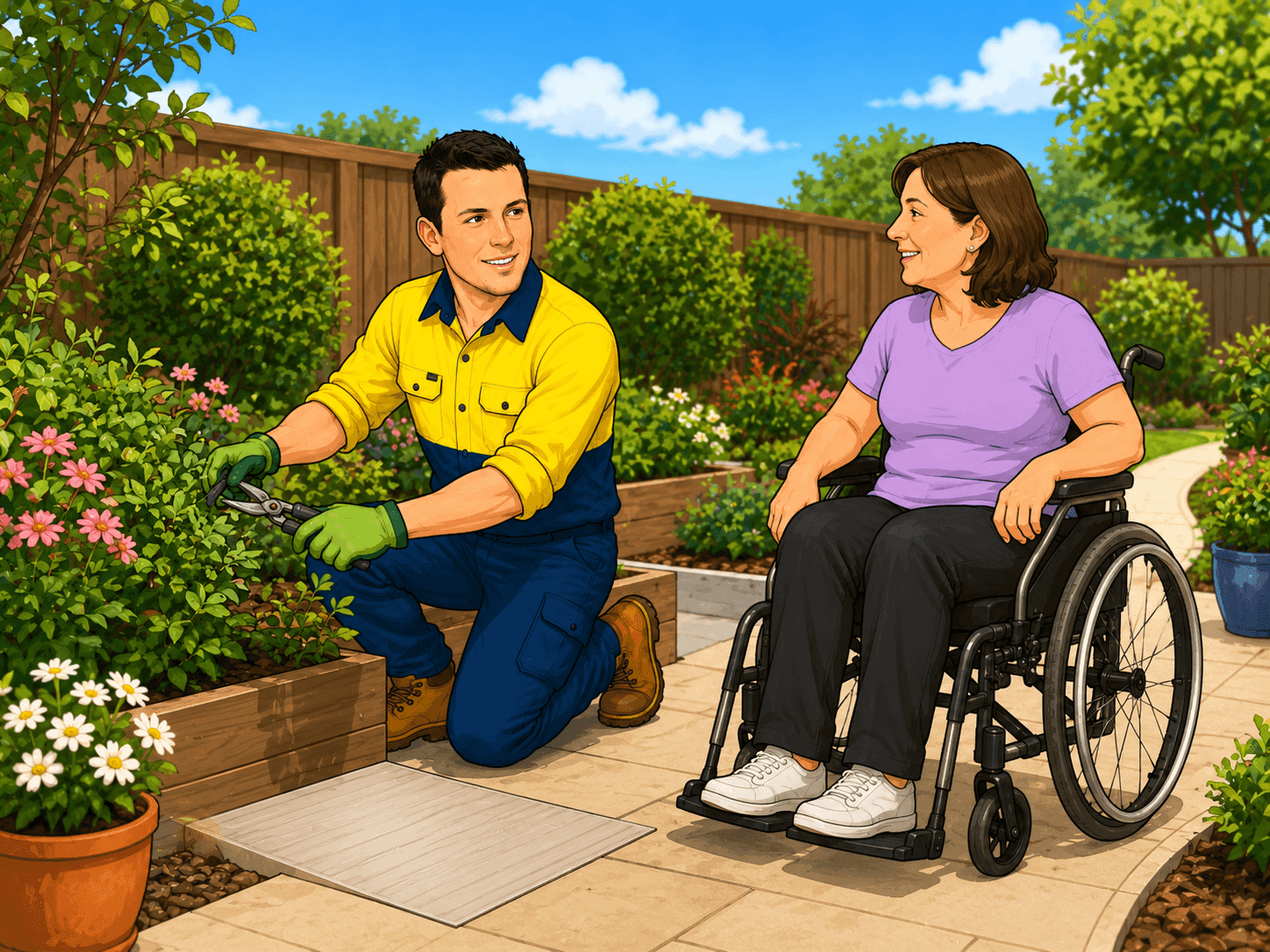 NDIS yard maintenance — supporting NDIS participants